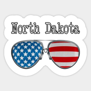 AMERICA PILOT GLASSES NORTH DAKOTA Sticker